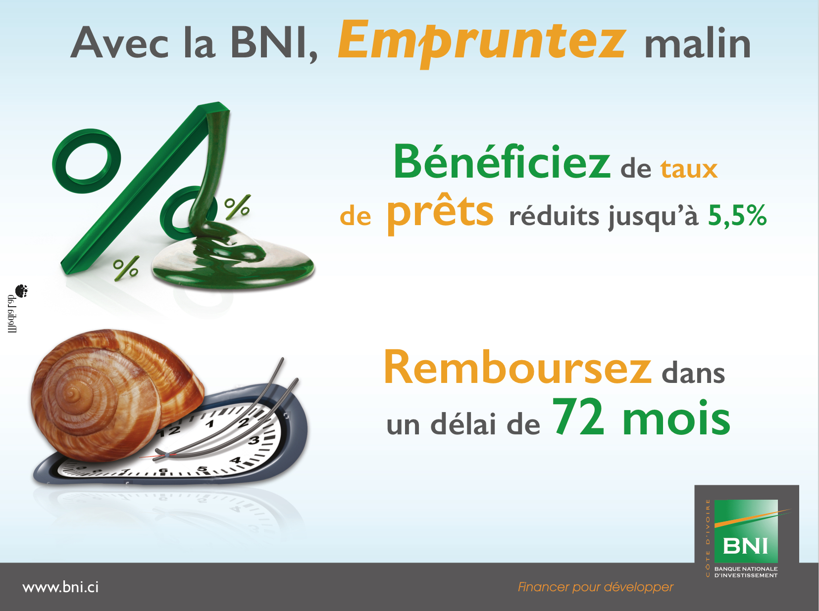 BNI, Emprunt taux réduits